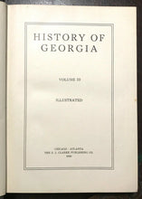 THE HISTORY OF GEORGIA by Clark Howell, 1st 1926 - Complete 4 Vols, Illustrated