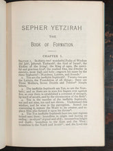 SEPHER YETZIRAH: THE BOOK OF FORMATION - WILLIAM W. WESTCOTT, 1950s - KABBALAH