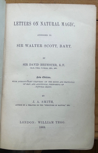 LETTERS ON NATURAL MAGIC - Brewster, 1868 - MAGIC INVENTIONS ALCHEMY