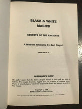 BLACK & WHITE MAGICK - Finbarr - Carl Nagel, 1st Ed 1986 - WICCA SPELLS GRIMOIRE