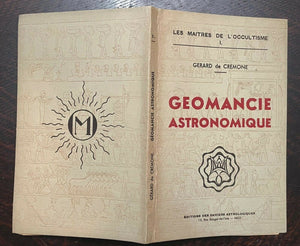 GEOMANCIE ASTRONOMIQUE - 1946 DIVINATION GEOMANCY ASTRONOMY ZODIAC
