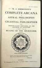 COMPLETE ARCANA ASTRAL PHILOSOPHY - Simmonite, 1890 ASTROLOGY DIVINATION OCCULT