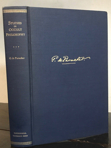 STUDIES IN OCCULT PHILOSOPHY, G. de Purucker, 1st / 2nd, 1949 OCCULT PSYCHIC