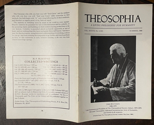 THEOSOPHIA MAGAZINE, Summer 1980 - THEOSOPHICAL Journal, MASTERS GURUS