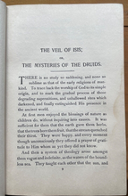 VEIL OF ISIS OR MYSTERIES OF THE DRUIDS - 1st 1917 - ANCIENT CELTS PAGAN RITES