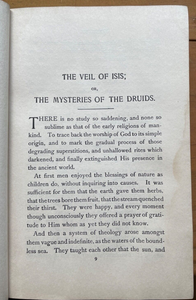 VEIL OF ISIS OR MYSTERIES OF THE DRUIDS - 1st 1917 - ANCIENT CELTS PAGAN RITES