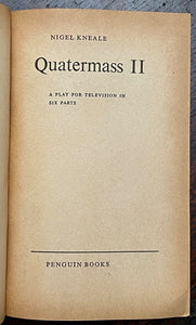 QUATERMASS II - Nigel Kneale, 1st 1960 - SCIENCE FICTION, SCI FI, HORROR, ALIENS