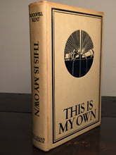 THIS IS MY OWN by Rockwell Kent, 1st/1st 1940 HC/DJ Illustrations