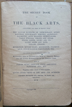 SECRET BOOK OF THE BLACK ARTS - Williams, 1st 1878 - WITCHCRAFT OCCULT MAGICK