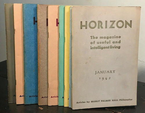 MANLY P. HALL - HORIZON JOURNAL - Full YEAR, 12 ISSUES, 1942 - PHILOSOPHY OCCULT