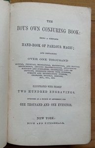BOY'S OWN CONJURING BOOK - 1860 - PARLOR MAGIC TRICKS ILLUSIONS GAMES