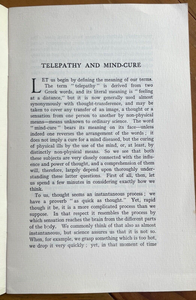 TELEPATHY & MIND-CURE - Leadbeater, 1926 - THEOSOPHY OCCULT MENTAL SPIRIT
