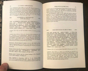A.E. WAITE BIBLIOGRAPHY - Gilbert, 1st 1983 - OCCULT SCIENCES TAROT MYSTICISM