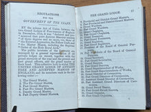 CONSTITUTIONS OF FREE AND ACCEPTED MASONS - Hervey, 1873 - FREEMASONRY