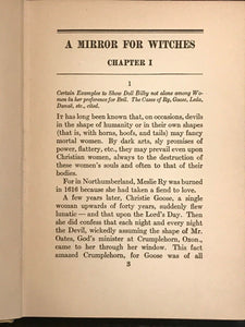 A MIRROR FOR WITCHES; Esther FORBES 1st/1st 1928 SALEM WITCH TRIALS, Illustrated