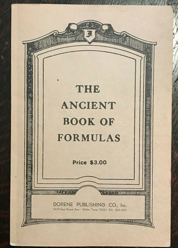 ANCIENT BOOK OF FORMULAS - 1967, Dorene Pub - OCCULT SPELLS WITCHCRAFT GRIMOIRE