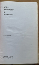 VEDIC ASTRONOMY & MYTHOLOGY - Apte, 1st 1978 HINDU ASTROLOGY DIVINATION PROPHECY