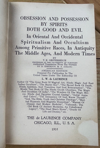 1935 OBSESSION AND POSSESSION BY SPIRITS BOTH GOOD & EVIL - DEMONOLOGY MAGICK