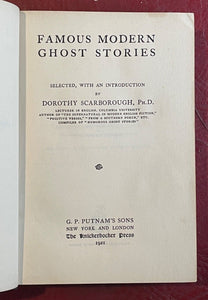 FAMOUS MODERN GHOST STORIES - Scarborough, 1st 1921 - GOTHIC HORROR STORIES