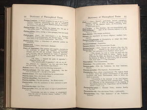 1910 — A DICTIONARY OF SOME THEOSOPHICAL TERMS, Powis Hoult, 1st / 1st