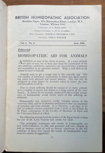 HOMOEOPATHY: BRITISH HOMOEOPATHIC ASSN - ALTERNATIVE NATURAL MEDICINE, June 1956
