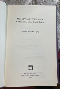 DEVIL ON TWO STICKS - Arno Press, 1st 1976 - DEMON ASMODEUS PRANKS ON HUMANS