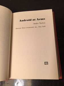ANDROID AT ARMS Andre Norton Stated 1st  / 1st, 1971 HC/DJ, Near Mint Sci Fi