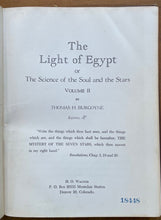 LIGHT OF EGYPT, SCIENCE OF THE SOUL & STARS - ASTROLOGY ALCHEMY HERMETIC, 1963