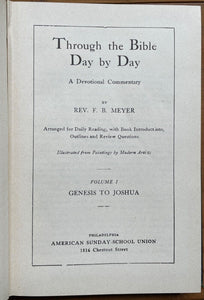 THROUGH THE BIBLE DAY BY DAY - Meyer, 1st 1914 - 7 Volumes CHRISTIANITY STUDIES