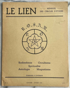 LE LIEN FRENCH OCCULT MAGAZINE - SEPT-OCT 1966 - ROUEN HIEROGLYPHICS KARMA