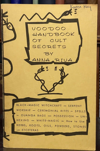 VOODOO HANDBOOK OF CULT SECRETS - Anna Riva,  1975 - TALISMANS SORCERY GRIMOIRE