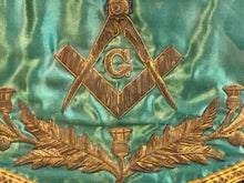 Antique MASTER MASON Gold Metal Threads APRON Circa 1880s Freemasonry Freemason