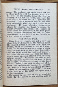 HINDU MAGIC SELF TAUGHT - Hereward Carrington, 1928 - CONJURING, TRICKS