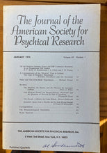 1975 JOURNAL OF AMERICAN SOCIETY FOR PSYCHICAL RESEARCH ASPR - ESP, OUT OF BODY