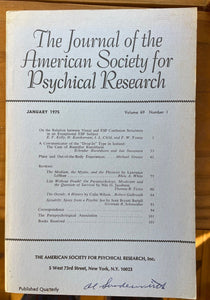 1975 JOURNAL OF AMERICAN SOCIETY FOR PSYCHICAL RESEARCH ASPR - ESP, OUT OF BODY