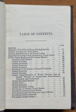 CONSTITUTIONS OF FREE AND ACCEPTED MASONS - Hervey, 1873 - FREEMASONRY