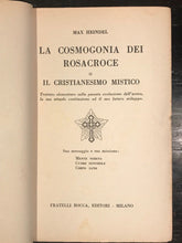 LA COSMOGONIA DEI ROSACROCE - Max HEINDEL, 1953, ROSICRUCIAN MYSTIC CHRISTIANITY