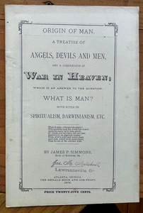 1875 - WAR IN HEAVEN: ANGELS, DEVILS & MEN - ANGELIC DEMONIC FORCES, DARWINISM