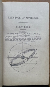 1861 - ZADKIEL, THE HANDBOOK OF ASTROLOGY - 1st Ed ASTROLOGY PROPHECY DIVINATION