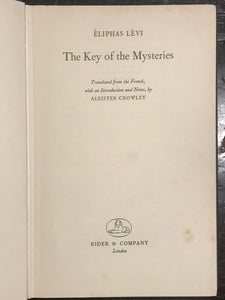 ALEISTER CROWLEY — THE KEY OF THE MYSTERIES, Eliphas LEVI, 1st/1st 1959 GRIMOIRE