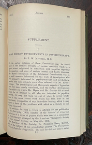1910 SOCIETY FOR PSYCHICAL RESEARCH - OCCULT MEDUIMS GHOSTS SPRITS PSYCHOTHERAPY