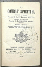 1879 LE COMBAT SPIRITUEL - SPIRITUAL MANUAL CATHOLIC CHARITY GOOD WORKS SOUL GOD