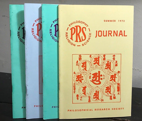MANLY P. HALL, PHILOSOPHICAL RESEARCH SOCIETY JOURNAL - Full Year, 4 Issues 1972