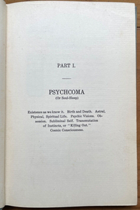 PSYCHOMA (SOUL-SLEEP) - Helen Rhodes, 1st 1908 - NEW THOUGHT, SPIRIT, SOUL