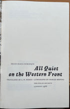 ALL QUIET ON THE WESTERN FRONT - Folio Society w/ Slipcase, 1966 - ILLUSTRATED