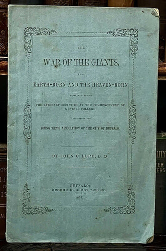 WAR OF THE GIANTS - 1st 1851 - ANCIENT MYTHOLOGY CHRISTIANITY SUPERNATURAL