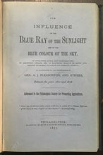INFLUENCE BLUE RAY OF THE SUNLIGHT, SKY - 1st 1877 SUN BENEFITS ANIMALS & HUMANS