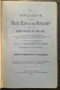 INFLUENCE BLUE RAY OF THE SUNLIGHT, SKY - 1st 1877 SUN BENEFITS ANIMALS & HUMANS