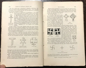 THE SWASTIKA - SCARCE 1st Ed, 1896 - EARLIEST KNOWN SYMBOL, HISTORY, MEANING