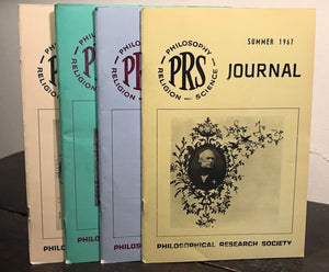 MANLY P. HALL, PHILOSOPHICAL RESEARCH SOCIETY JOURNAL - Full Year, 4 Issues 1967